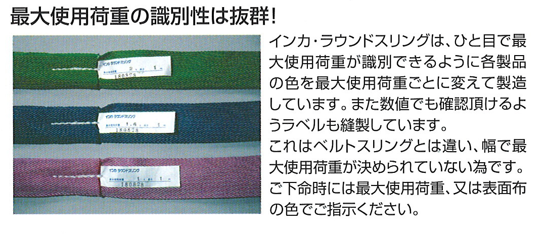 春の新作続々 両端アイ形 紺色 使用荷重8.0t 長さ10m